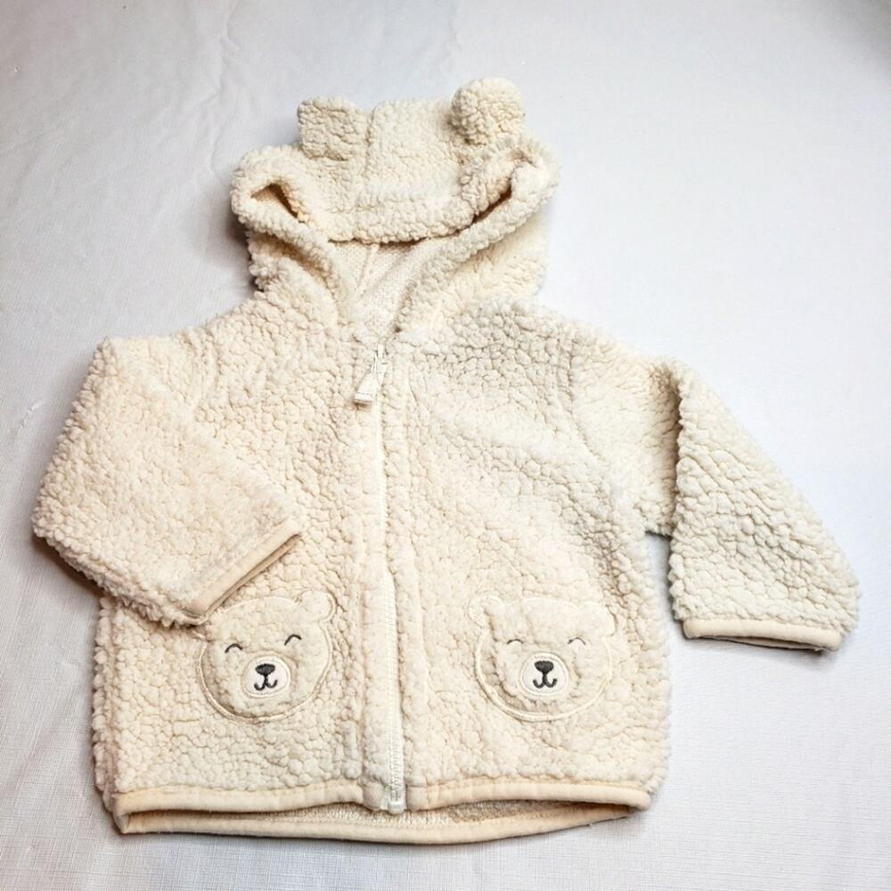 Carters Teddy Bear Zip up Sweater 6 Months